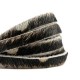 Flat Nature leather with hair 6mm Black-beige